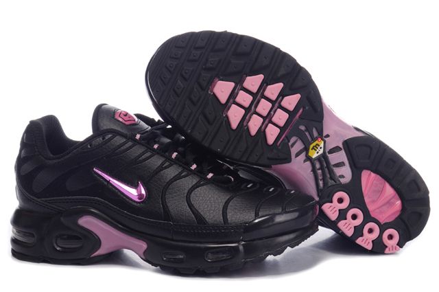 Womens Nike Air Max TN Black Pink Shoes - Click Image to Close